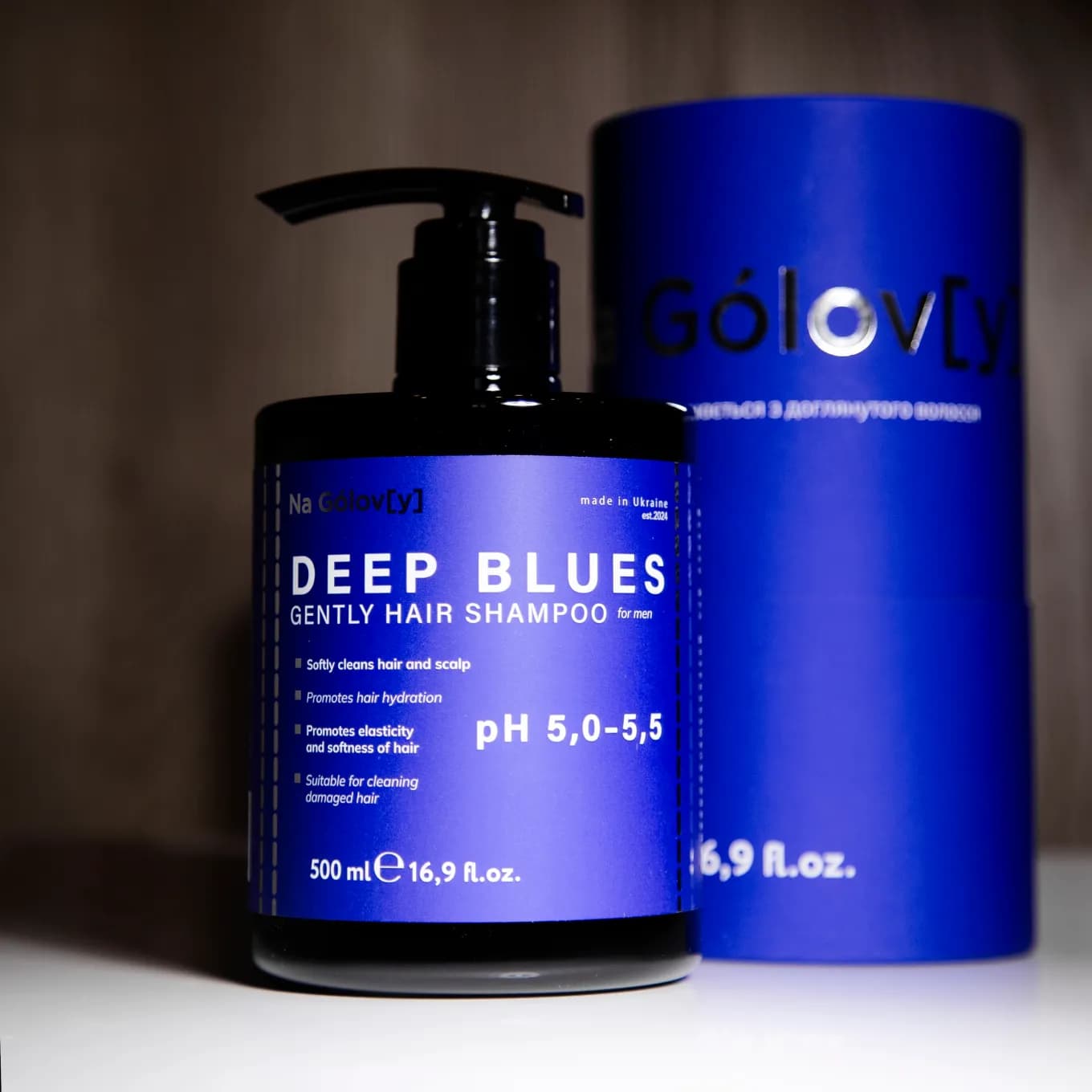 М'який шампунь для чоловіків DEEP BLUES 5