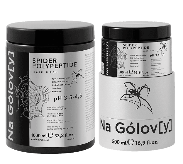 Поліпептидна павутинна маска для волосся