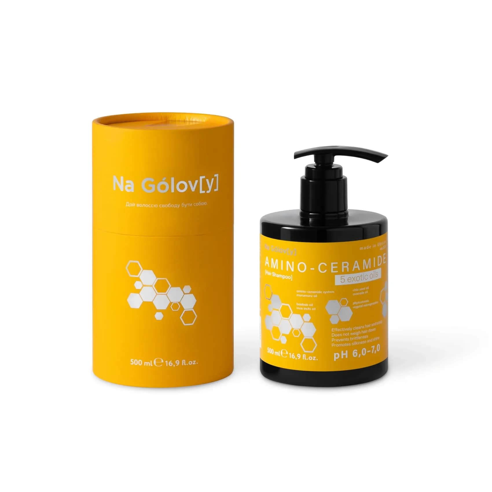Аміно-церамідний шампунь для волосся 5 екзотичних олій 3