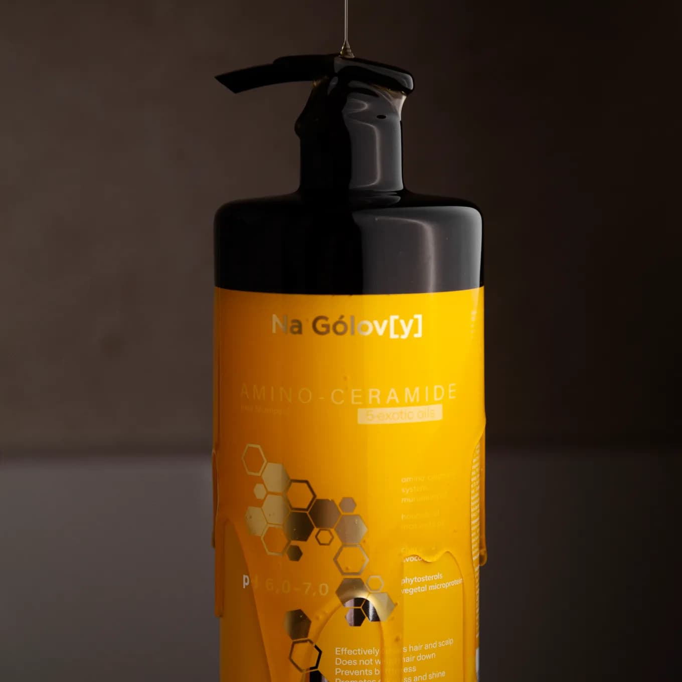 Аміно-церамідний шампунь для волосся 5 екзотичних олій 6