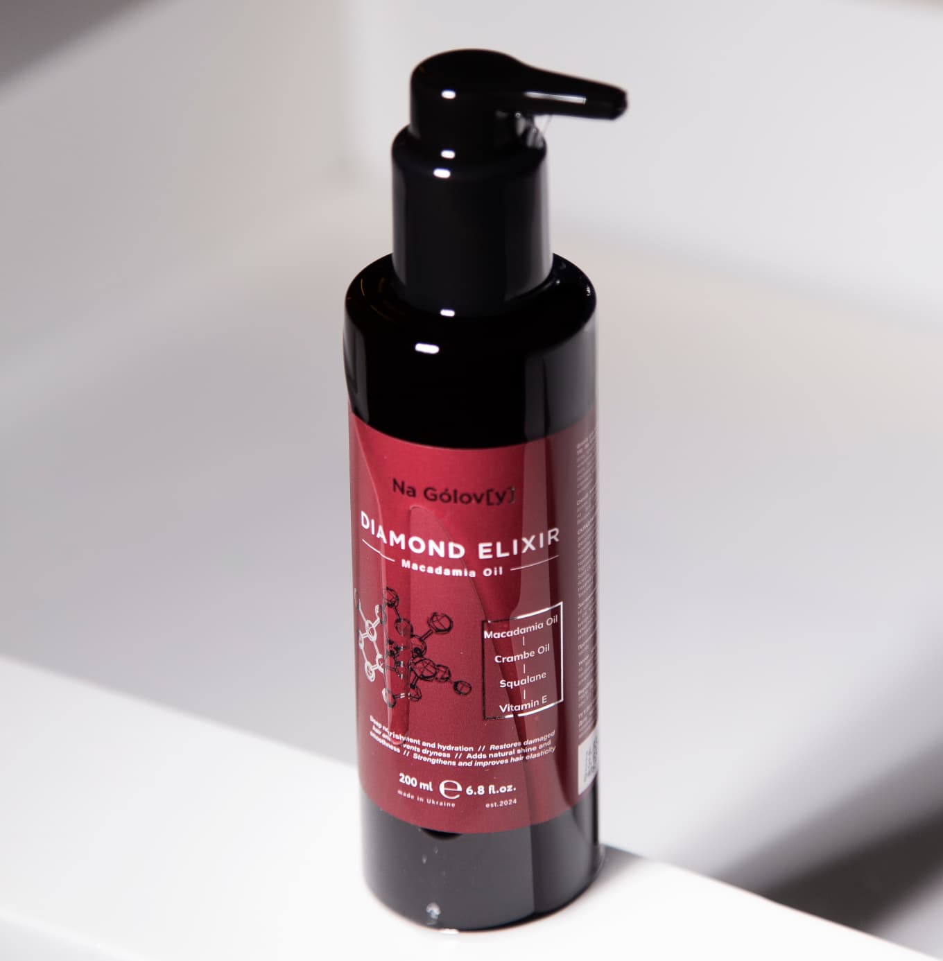 DIAMOND ELIXIR флюїд для волосся з олією макадамії 4