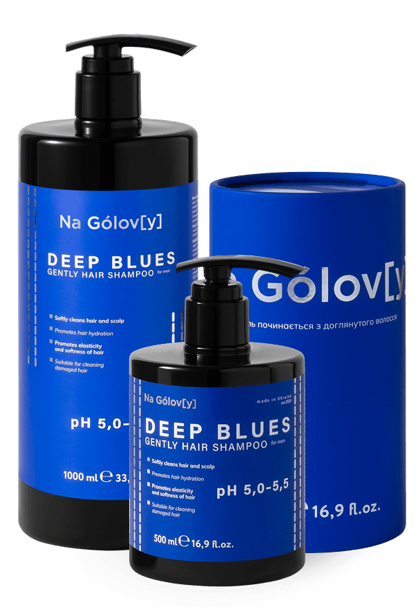 М'який шампунь для чоловіків DEEP BLUES