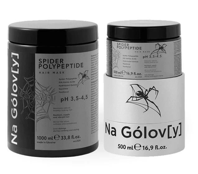 Поліпептидна павутинна маска для волосся