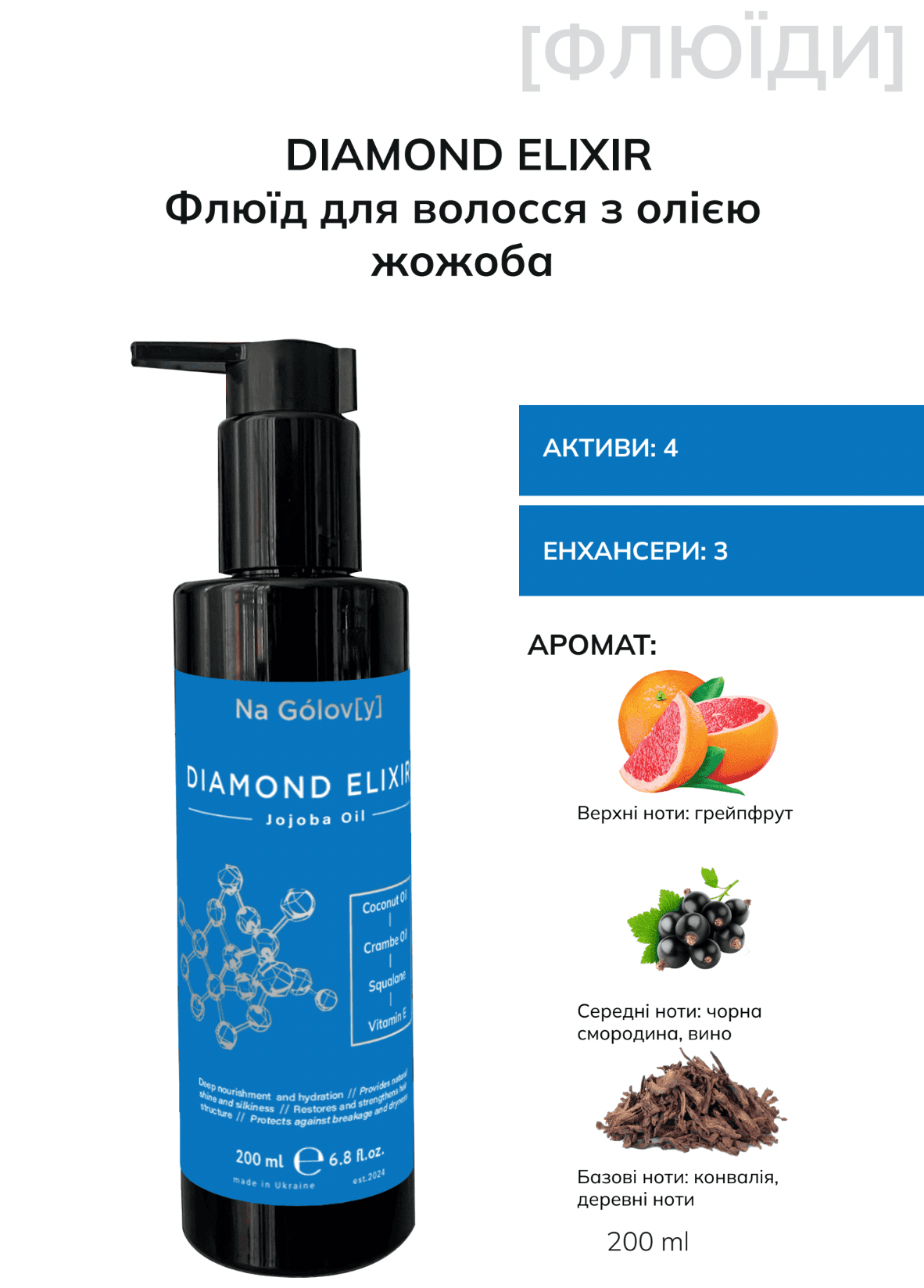 Компендіум "DIAMOND ELIXIR флюїд для волосся з олією жожоба" Компендіум "DIAMOND ELIXIR флюїд для волосся з олією жожоба"
